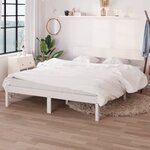 vidaXL Cadre de lit Blanc Bois de pin massif 120x200 cm