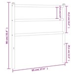 vidaXL Tête de lit métal blanc 90 cm