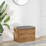 vidaXL Banc de rangement chêne artisanal 62x42x45 cm bois d'ingénierie
