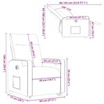 vidaXL Fauteuil inclinable électrique gris foncé tissu