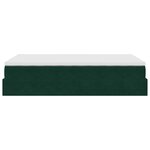 vidaXL Cadre de lit ottoman avec matelas vert foncé 120x200 cm velours