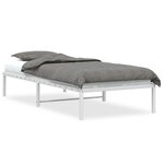 vidaXL Cadre de lit métal blanc 90x200 cm