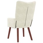 vidaXL Fauteuil relaxant Crème 63 x 67 x 94 cm Velours