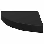 vidaXL Étagère d'angle flottante noir 25x25x3 8 cm MDF