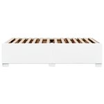 vidaXL Cadre de lit Blanc 100x200 cm Similicuir