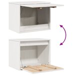 vidaXL Armoire murale Blanc 45x30x35 cm Bois de pin massif