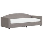 vidaXL Lit de jour avec matelas taupe 90x200 cm tissu