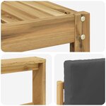 vidaXL Ensemble de canapés d'extérieur 5 pc Blanc et anthracite
