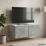 vidaXL Meuble TV mural 78 5 x 41 x 30 cm Gris béton Bois d'ingénierie