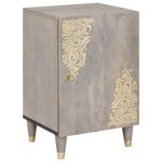 vidaXL Ensemble de mobilier de salle de bain avec tiroir 4 Pièces Gris