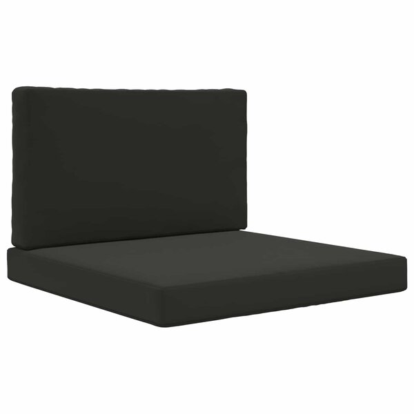 vidaXL Coussin de canapé d'extérieur 2 Pièces Noir Polyester