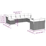 vidaXL Salon de jardin 9 Pièces avec coussins noir résine tressée