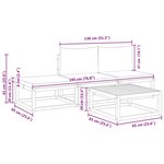 vidaXL Ensemble de canapés de jardin 4 pièces avec coussins en bois d'acacia et rotin