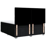 vidaXL Sommier à lattes de lit avec matelas Noir 200x200 cm Tissu