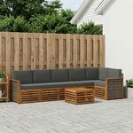 vidaXL Ensemble de canapé d'angle 6 Pièces Naturel et Anthracite