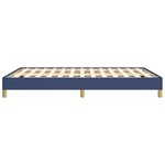 vidaXL Cadre de lit sans matelas bleu 160x200 cm tissu