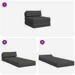 vidaXL Canapé-lit pliable Gris foncé 60 x 70 x 41 cm Tissu