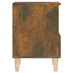 vidaXL Table de chevet Chêne fumé 40x35x50 cm