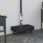 vidaXL Pied de parasol Noir 45 x 25 x 45 cm Granit  Acier
