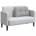 vidaXL Coussin de Dos Gris nuage 80 x 24 x 50 cm tissu