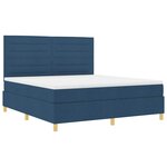 vidaXL Lit à ressorts avec matelas Bleu 180 x 200 cm tissu