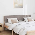 vidaXL Tête de lit capitonnée Taupe 180 cm Pin massif