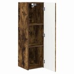 vidaXL Meuble TV mural Chêne fumé 30 x 31 x 100 cm Bois d'ingénierie