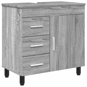 vidaXL Unité de vanité de salle de bain Sonoma gris 60 x 35 x 60 cm