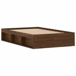 vidaXL Cadre de lit chêne marron 120x200 cm