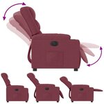 vidaXL Fauteuil inclinable électrique Rouge bordeaux Tissu