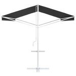 vidaXL Auvent autoportant 5 x 3 m Polyester Anthracite