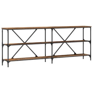 vidaXL Table console avec étagère Autre Bois Ancien 180 x 30 x 75 cm