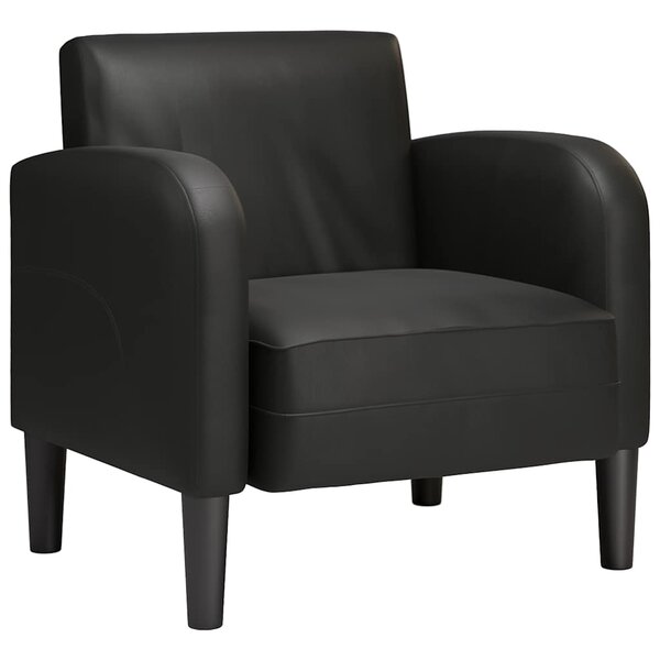 vidaXL Chaise de canapé avec accoudoirs noir 54 cm similicuir