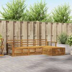 vidaXL Ensemble de canapés d'extérieur Naturel 249 5 x 162 5 x 73 cm