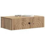 vidaXL Table d'appoint murale 59 x 34 5 x 17 cm Bois d'ingénierie