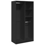 vidaXL Garde-robe Noir 100x50x200 cm Aggloméré