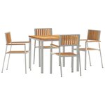 Ensemble repas jardin 5 pièces en teck massif