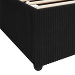 vidaXL Cadre de lit avec matelas Noir 200 x 200 cm tissu