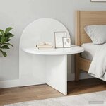 vidaXL Table de chevet Blanc brillant 40 x 35 5 x 45 5 cm