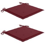 vidaXL Chaises pliables de jardin lot de 2 avec coussins Bois d'acacia