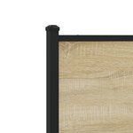 vidaXL Cadre de lit en métal sans matelas chêne sonoma 140x190 cm