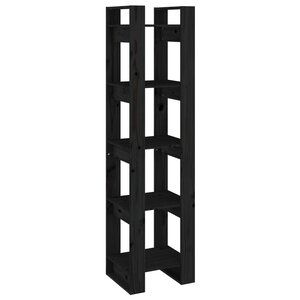 vidaXL Bibliothèque/Séparateur de pièce Noir 41x35x160 cm Pin massif