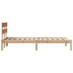 vidaXL Cadre de lit avec tête de lit 100x200 cm en pin massif