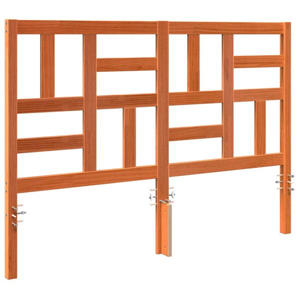 vidaXL Tête de lit Marron cire 145.5 x 4 x 104 cm Bois massif en pin