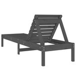 vidaXL Chaises longues lot de 2 gris 199 5x60x74 cm bois massif de pin
