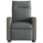 vidaXL Fauteuil inclinable électrique gris foncé tissu