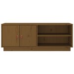vidaXL Meuble TV Marron miel 105x34x40 cm Bois de pin massif