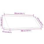 vidaXL Auvent rétractable crème 400x150 m tissu et acier