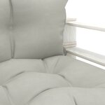 vidaXL Canapé palette de jardin avec coussins taupe Bois