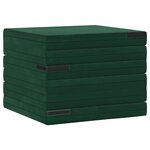 vidaXL Canapé-lit pliable 140 x 67 x 15 cm Vert foncé